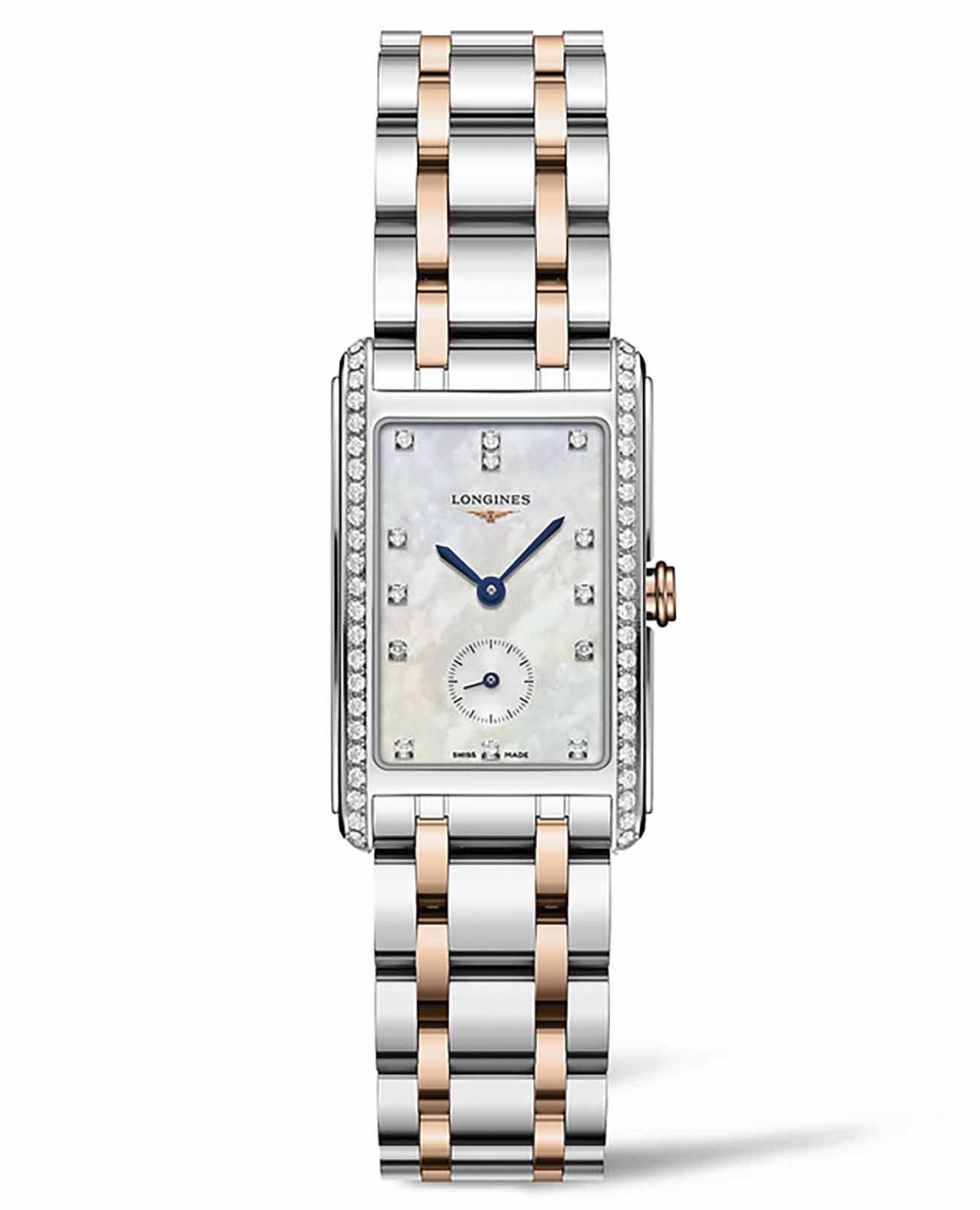 Longines Longines DolceVita L5.512.5.89.7  L55125897 кварцевые женские часы перламутровый циферблат, браслет нержавеющая сталь — вид спереди